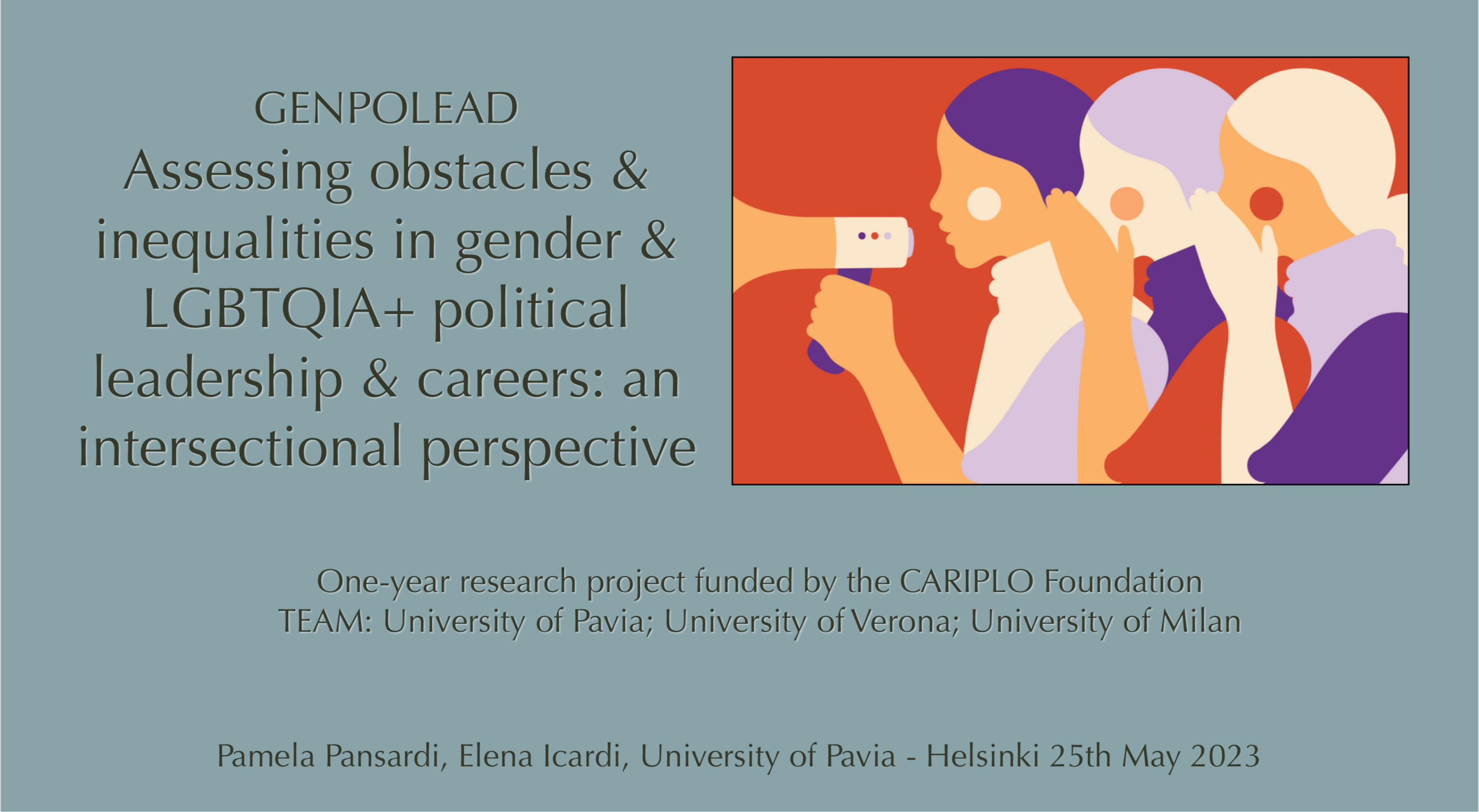 GENPOLEAD Assessing obstacles & inequalities in gender & LGBTQIA+ political leadership & careers: an intersectional perspective